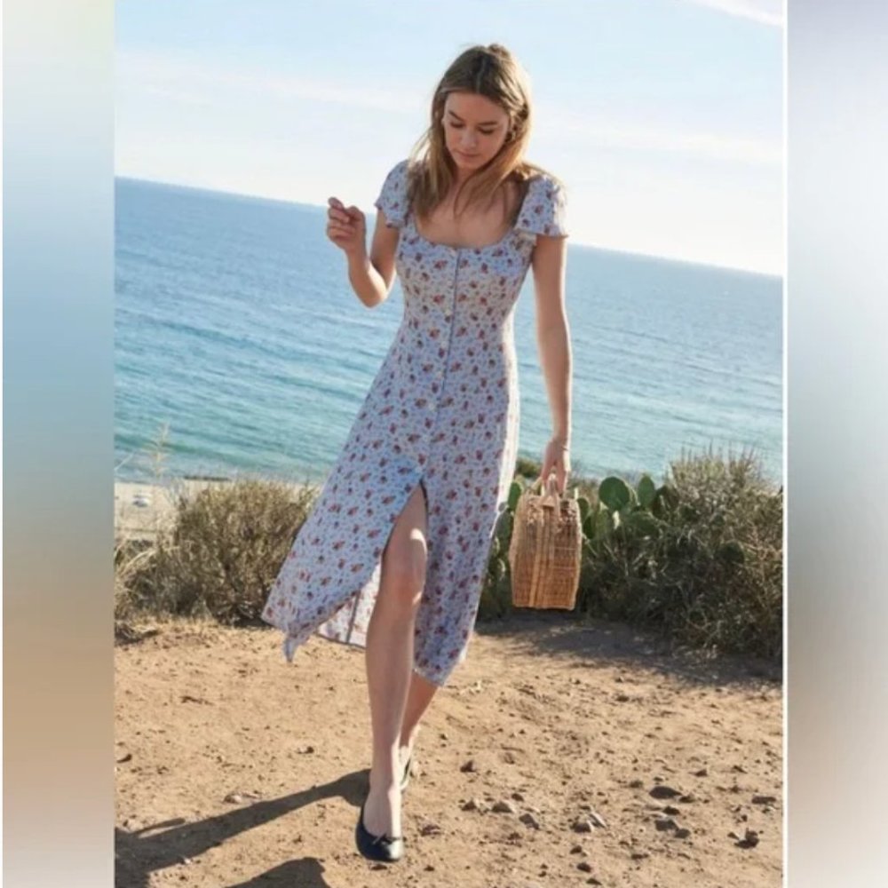 Reformation Harbor Midi Dress in Petunia Size 4